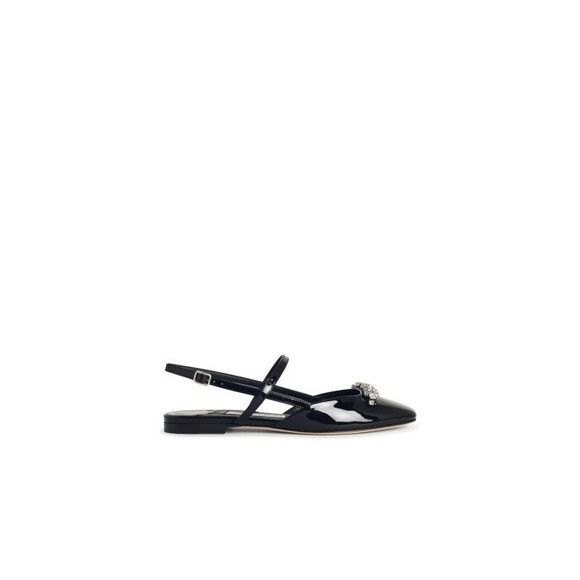Jimmy Choo Belinda Sb Flat Black Leather Ballet Flats - NWT - Picture 1 of 3